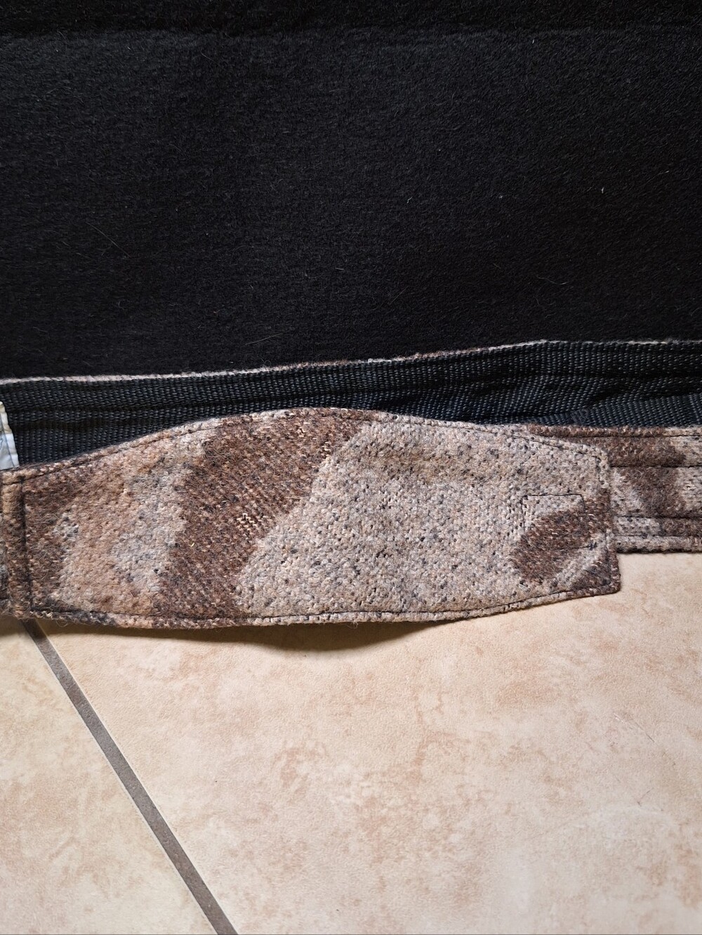 Sleeping Indian Designs Wool Brown Camo Quick Release Buckle Belt Men's Size 40